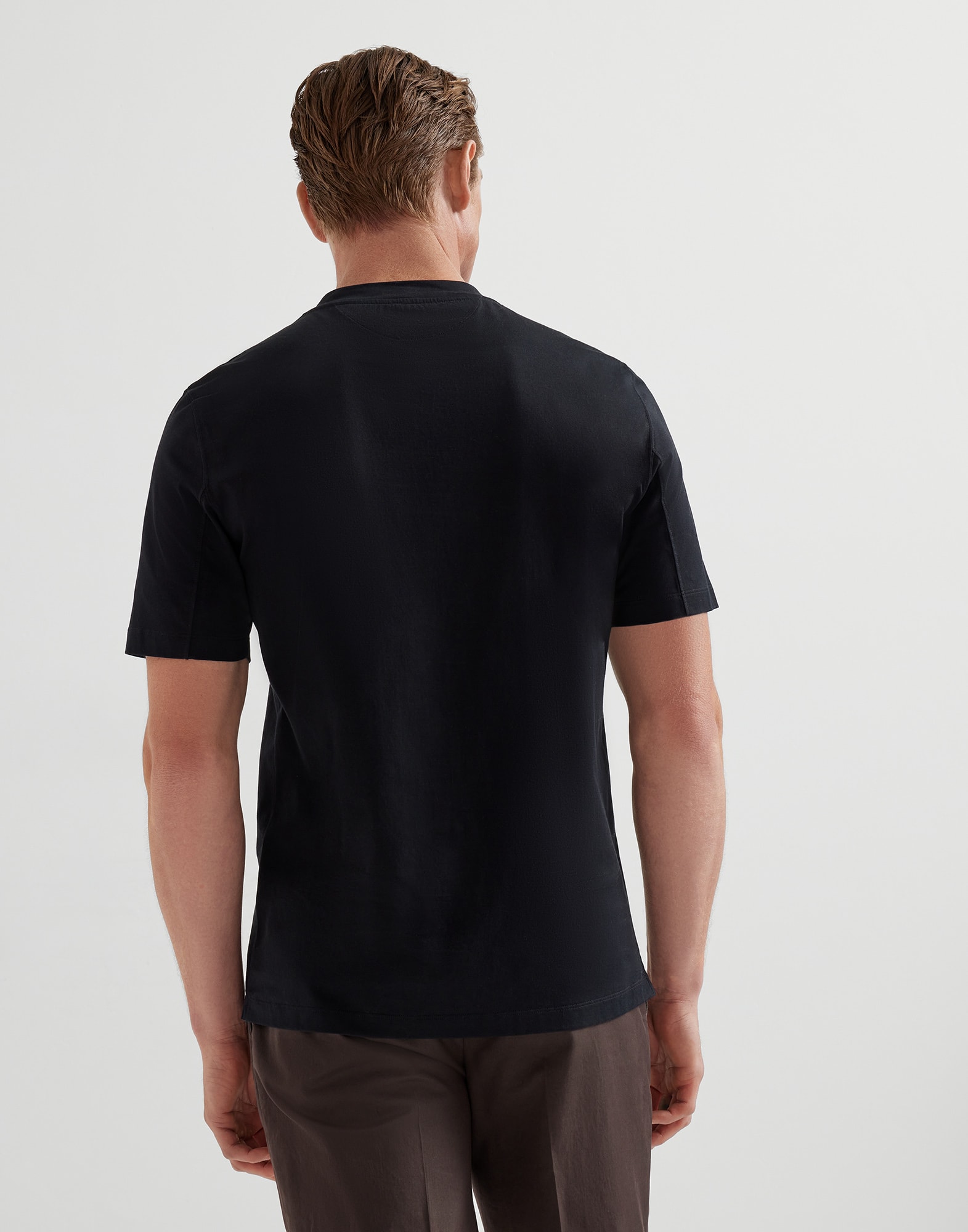 Cotton jersey crew neck T-shirt