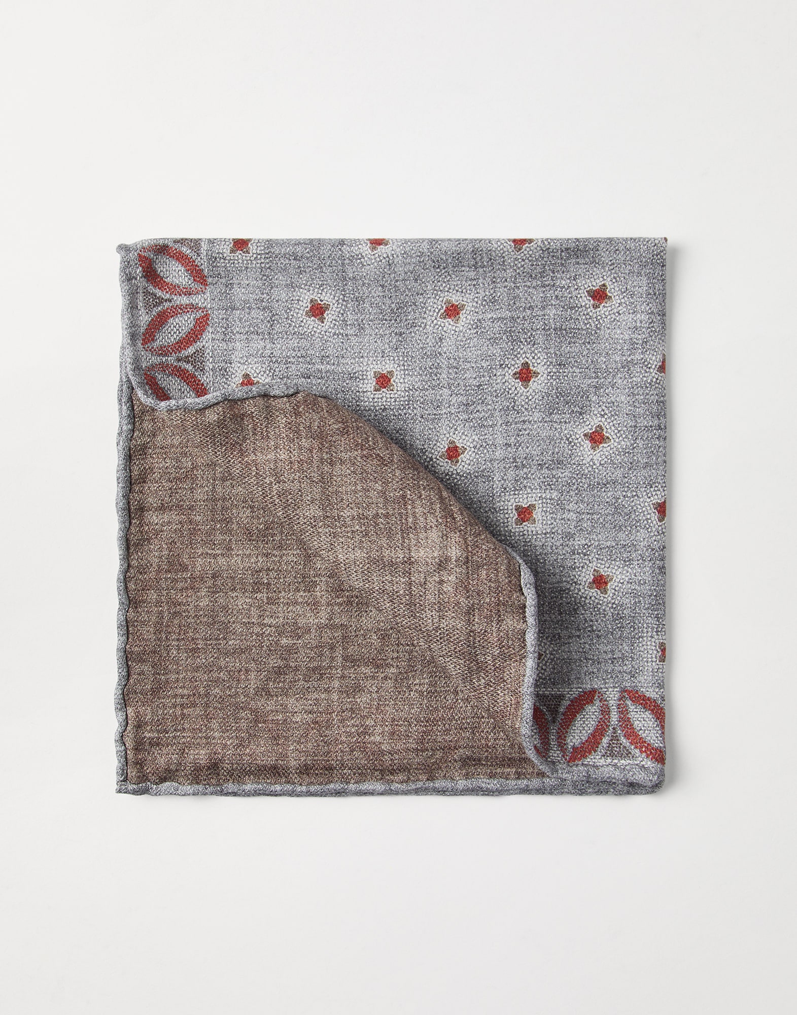 Silk pocket square with star design