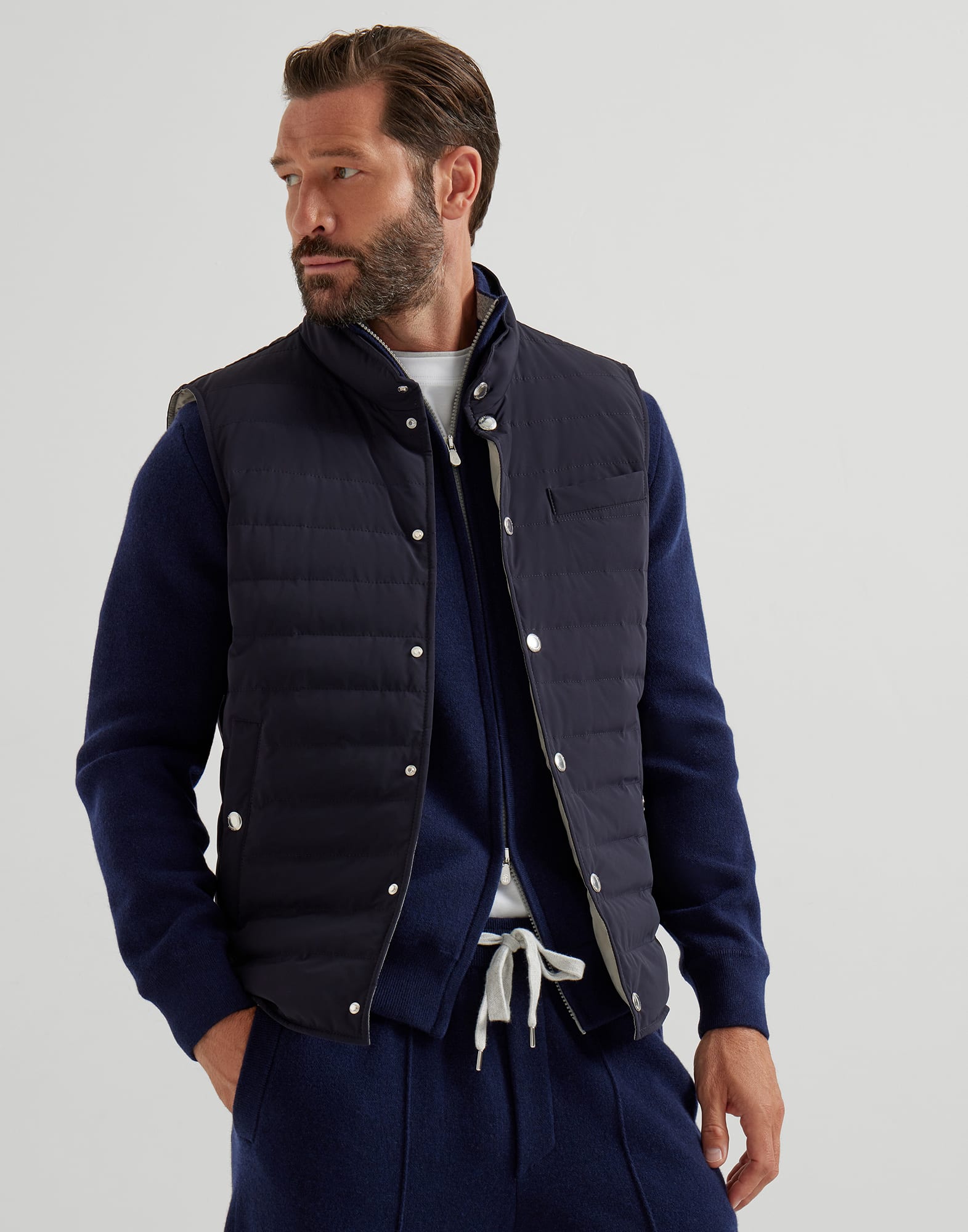 Bonded taffeta lightweight down vest