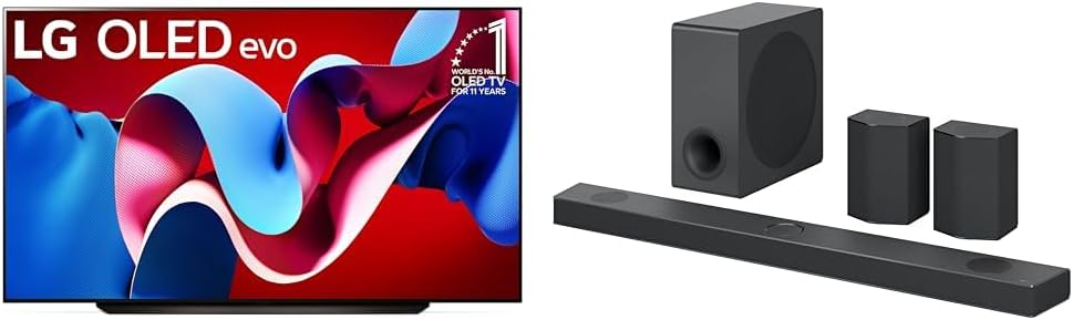 LG 83-Inch Class OLED evo C4 Series Smart TV 4K Processor Flat Screen with Magic Remote AI-Powered with Alexa Built-in (OLED83C4PUA, 2024)