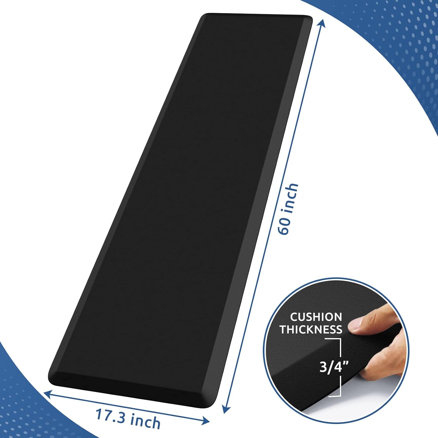 KitchenClouds Kitchen Mat Cushioned Anti Fatigue Rug 17.3