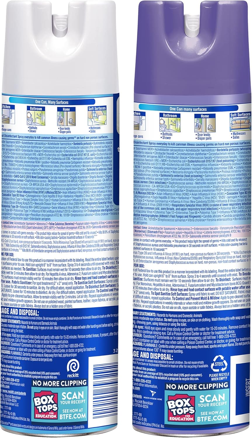 Lysol Disinfectant Spray, Sanitizing And Antibacterial Spray, For Disinfecting And Deodorizing, Early Morning Breeze, 19 Fl Oz (Pack Of 2), Packaging May Vary