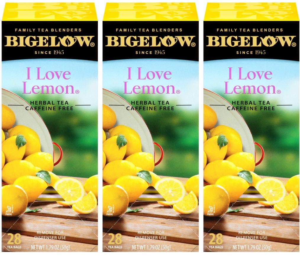 Bigelow Tea Lemon Ginger plus Probiotics Herbal Tea, Caffeine Free Tea with Lemon and Ginger, 18 Count Box (Pack of 6), 108 Total Tea Bags