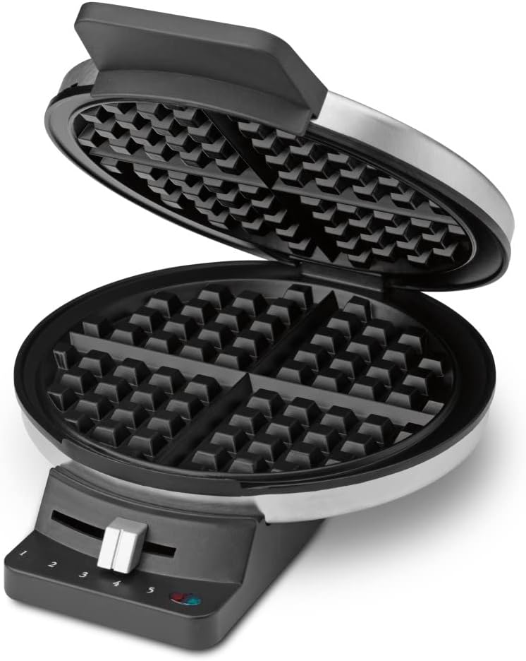 Cuisinart WMR-CAP2 Round Classic Waffle Maker, Brushed Stainless,Silver