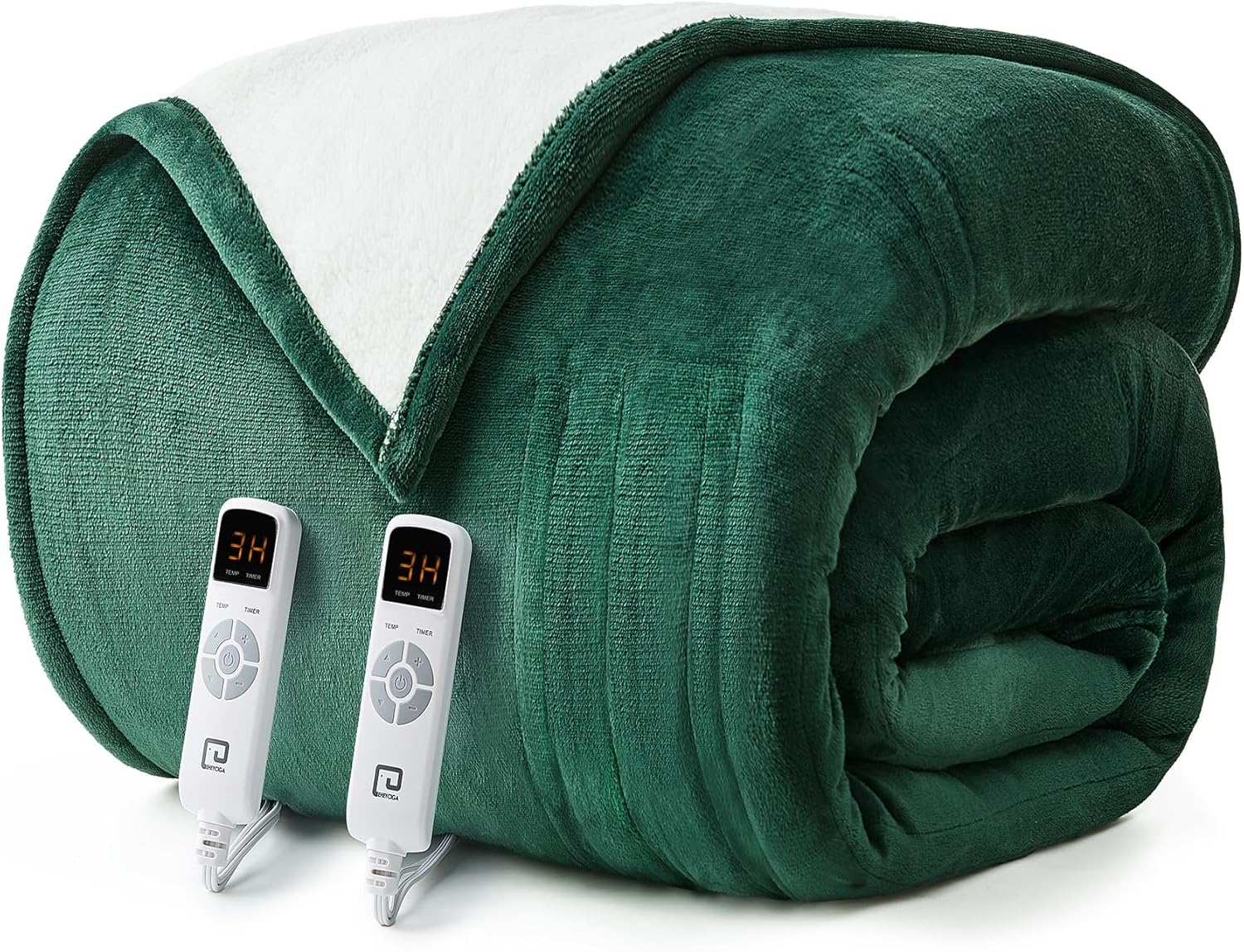 EHEYCIGA Heated Blanket Electric Blanket Throw - Heating Blanket with 9 Heating Levels & 10 Hours Auto Off, Soft Cozy Sherpa Washable Blanket with Fast Heating, 50 x 60 Inches