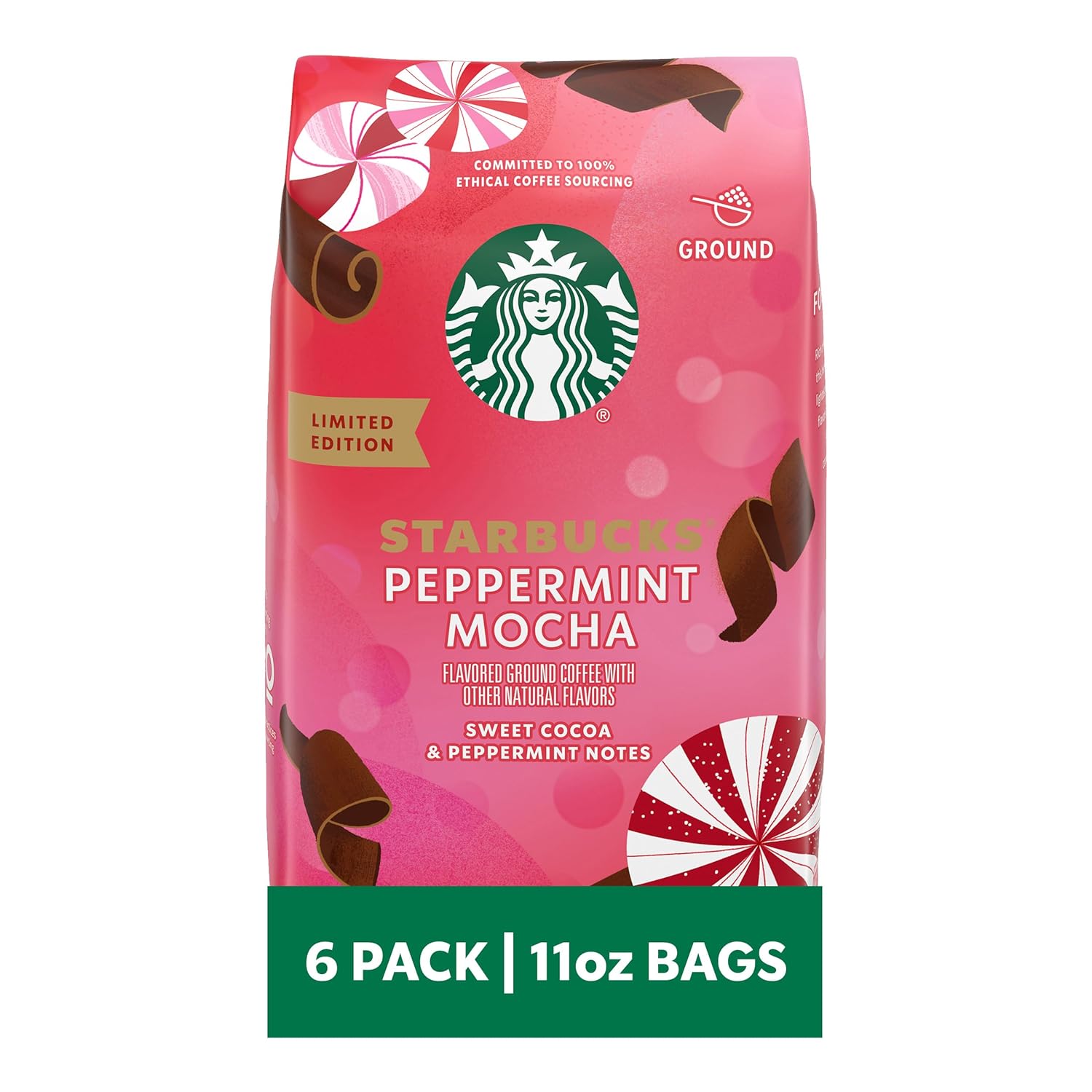 Starbucks Ground Coffee, Medium Roast Coffee, Pike Place Roast, 100% Arabica, 1 Bag (28 Oz)