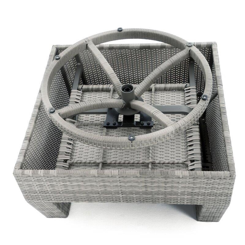 Johana Wicker/Rattan 6 - Person Seating Group with Cushions