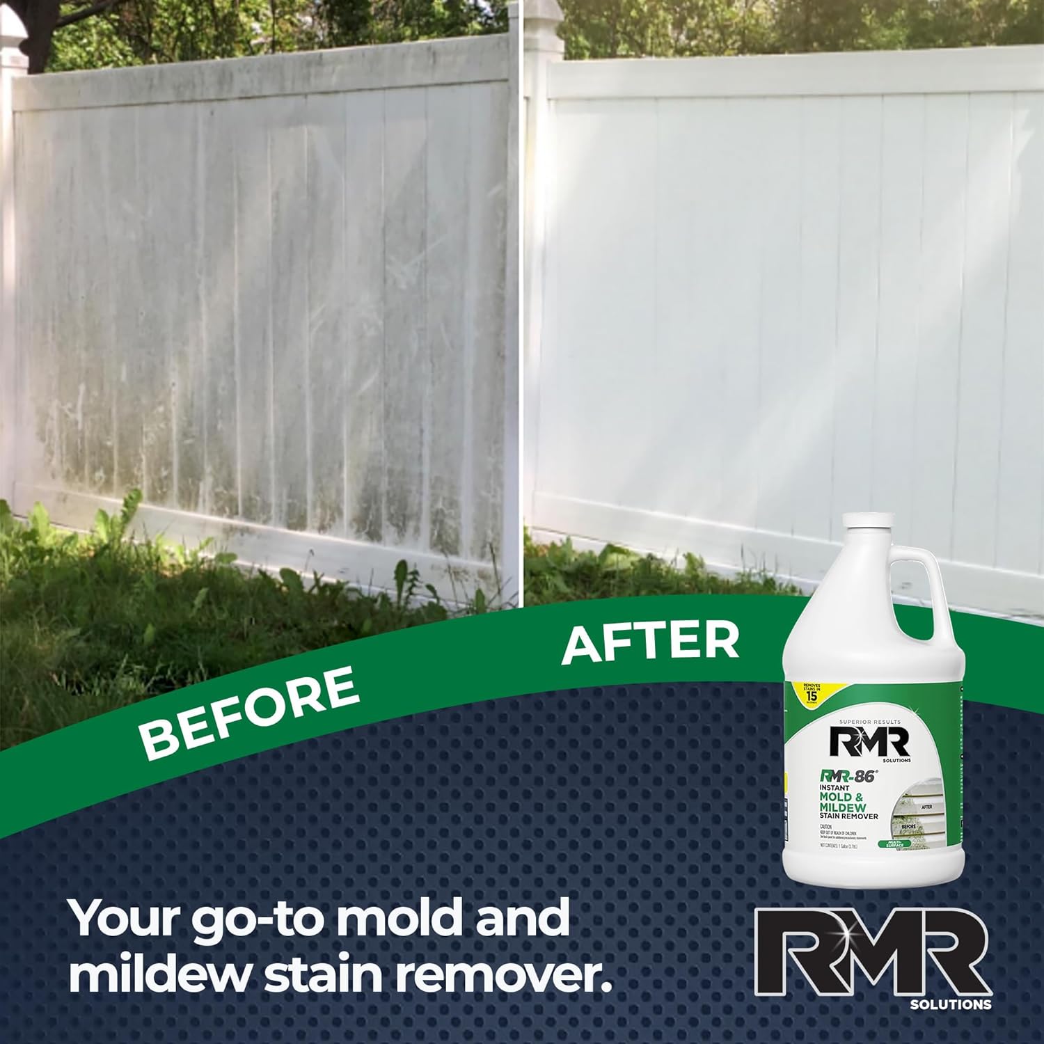 RMR-86 Instant Mold and Mildew Stain Remover Spray - Scrub Free Formula, 32 Fl Oz