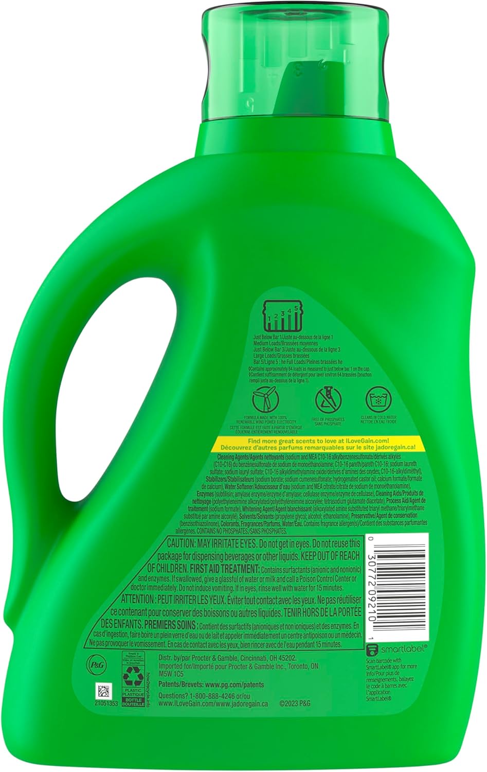 Gain + Aroma Boost Laundry Detergent Liquid, Original Scent, 107 Loads, 154 fl oz, HE Compatible Laundry Soap with Febreze and Oxi