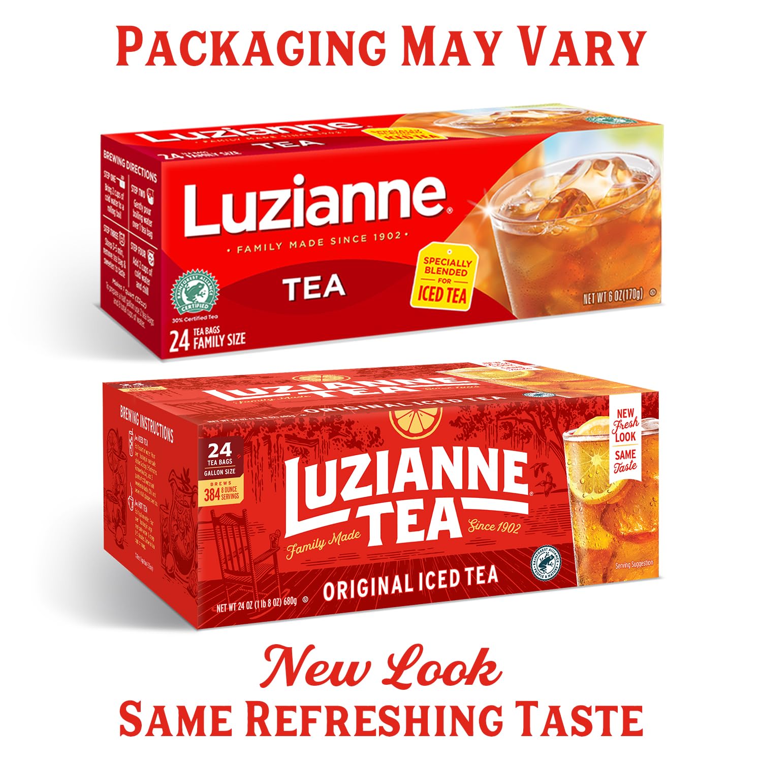 Luzianne Unsweetened Iced Tea Bags, Gallon Size, 24ct Box (Pack of 1)