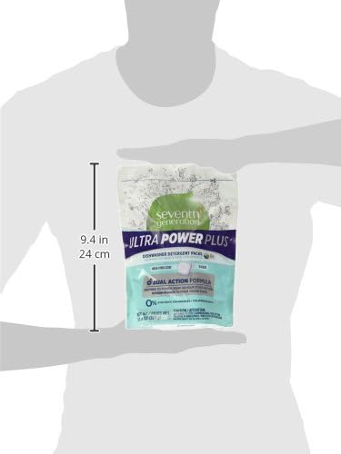 Seventh Generation Power+ Dishwasher Detergent Packs Fresh Citrus scent 1 for sparkling dishes Dishwasher tabs 70 count