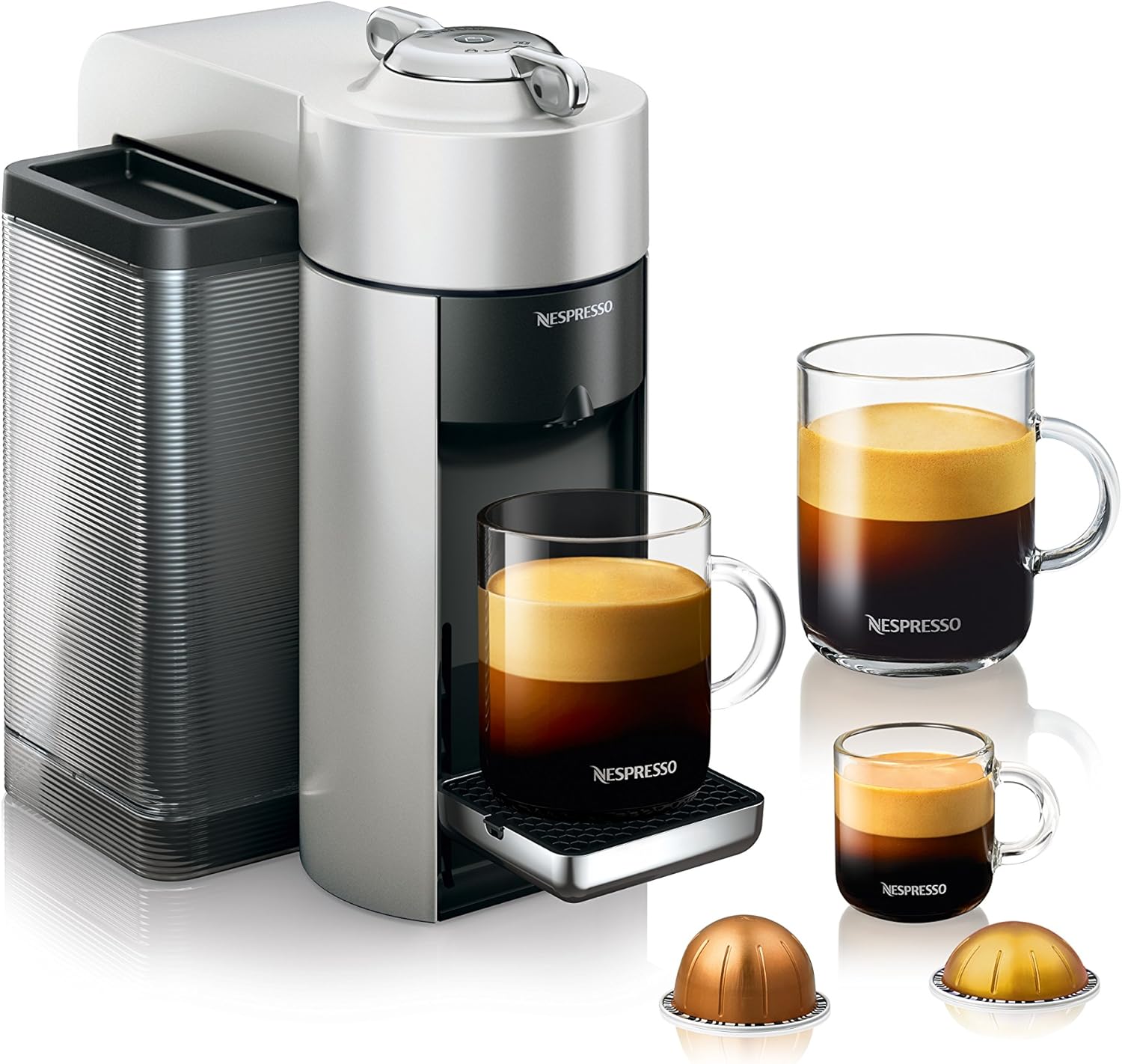 Nespresso Vertuo Coffee and Espresso Maker,1597 ml, by De'Longhi, Graphite Metal