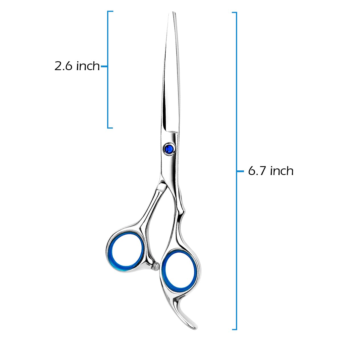 Hair Cutting Scissors Professional Home Haircutting Barber/Salon Thinning Shears Kit with Comb and Case for Men/Women (Silver)