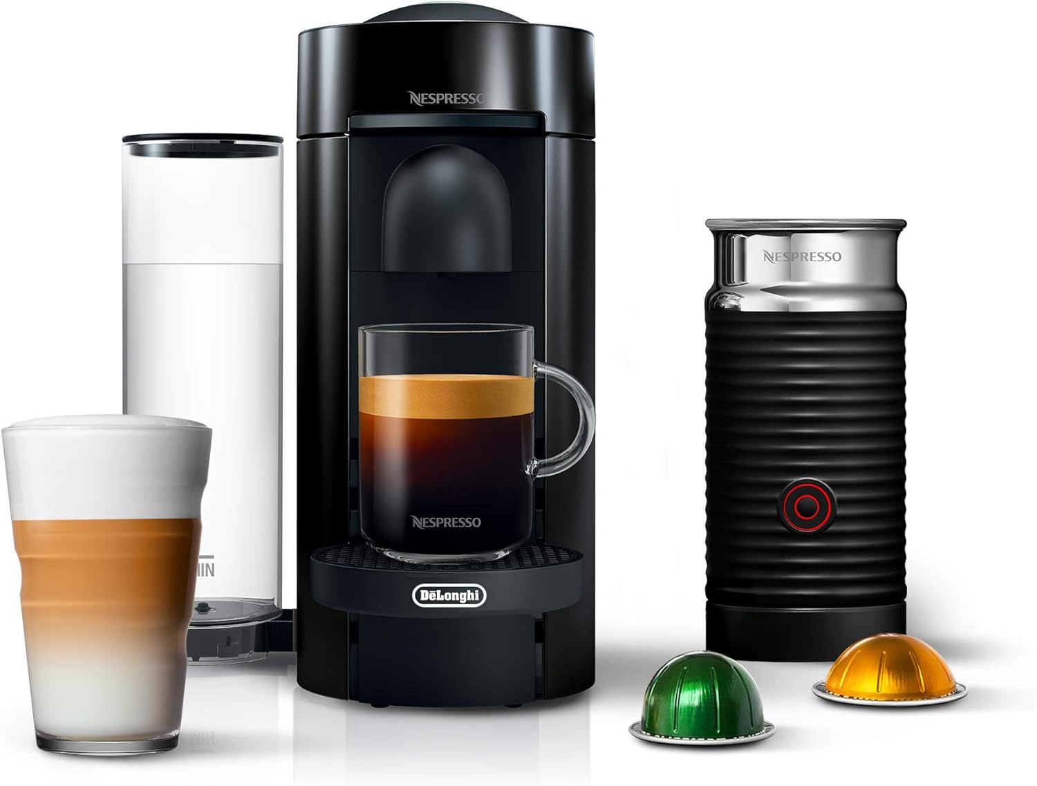 Nespresso Vertuo Plus Deluxe Coffee and Espresso Maker by De'Longhi, Matte Black
