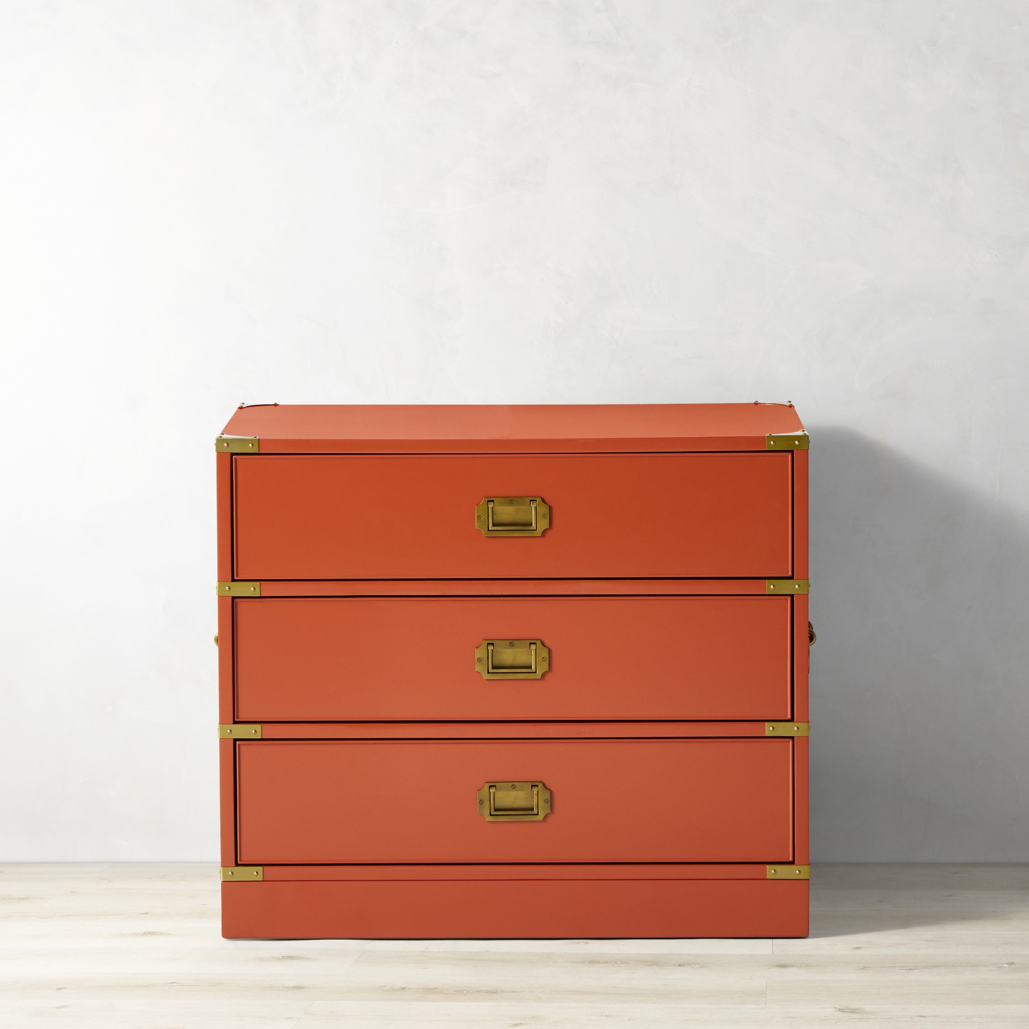 Campaign 3-Drawer Nightstand, Persimmon (30