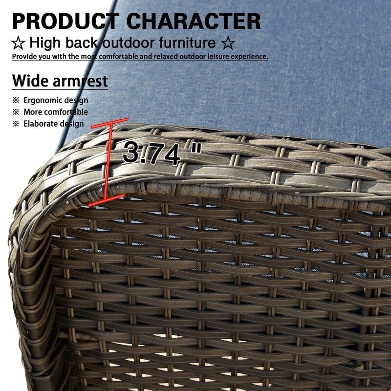 Latimer Wicker/Rattan 5 - Person Seating Group with Cushions