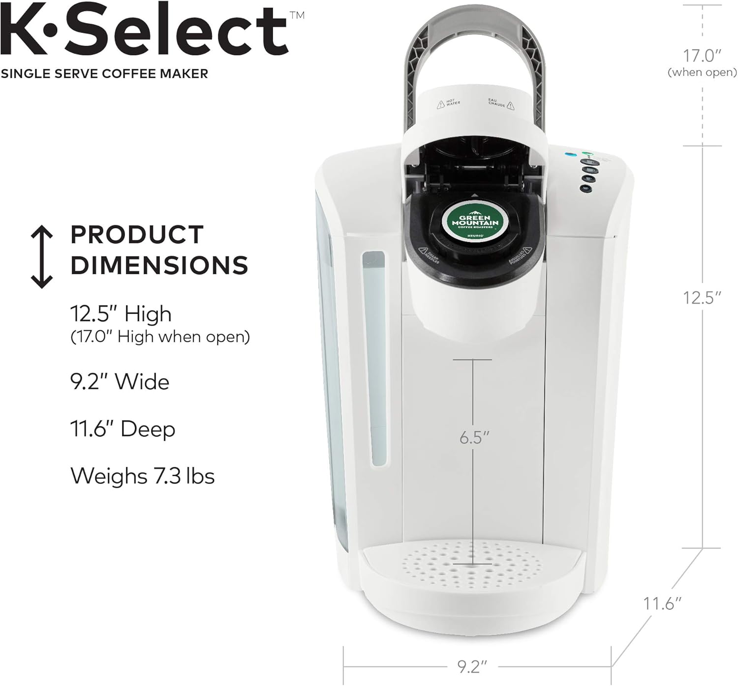 Keurig K-Select Single-Serve K-Cup Pod Coffee Maker, Matte Black