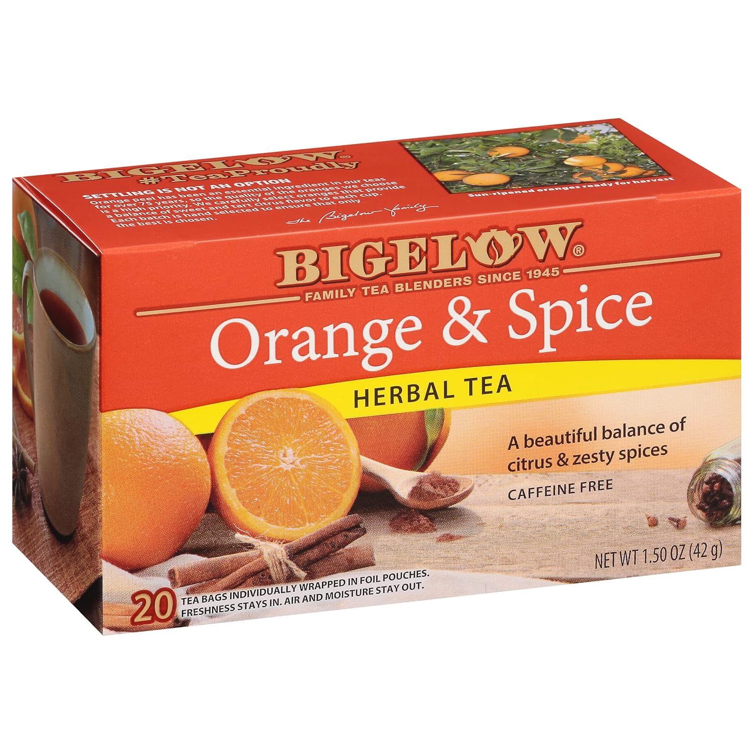 Bigelow Tea Lemon Ginger plus Probiotics Herbal Tea, Caffeine Free Tea with Lemon and Ginger, 18 Count Box (Pack of 6), 108 Total Tea Bags