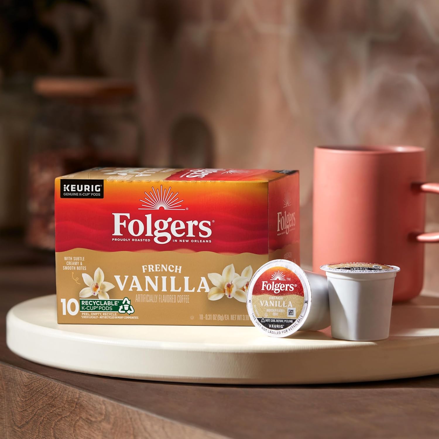 Folgers Classic Roast Medium Roast Coffee, 72 Keurig K-Cup Pods