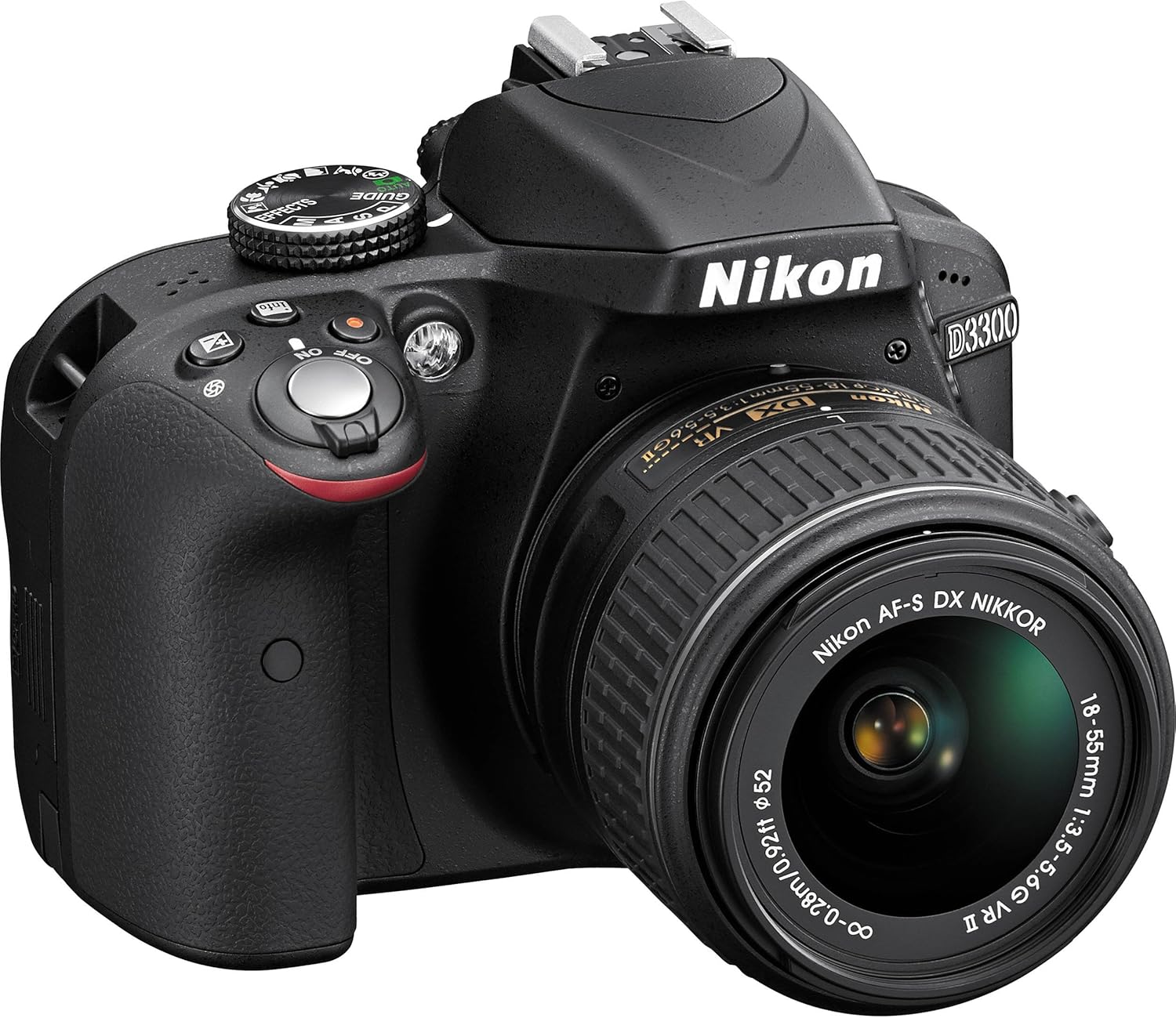 Nikon D3300 24.2 MP CMOS Digital SLR with Auto Focus-S DX Nikkor 18-55mm f/3.5-5.6G VR II Zoom Lens (Black)