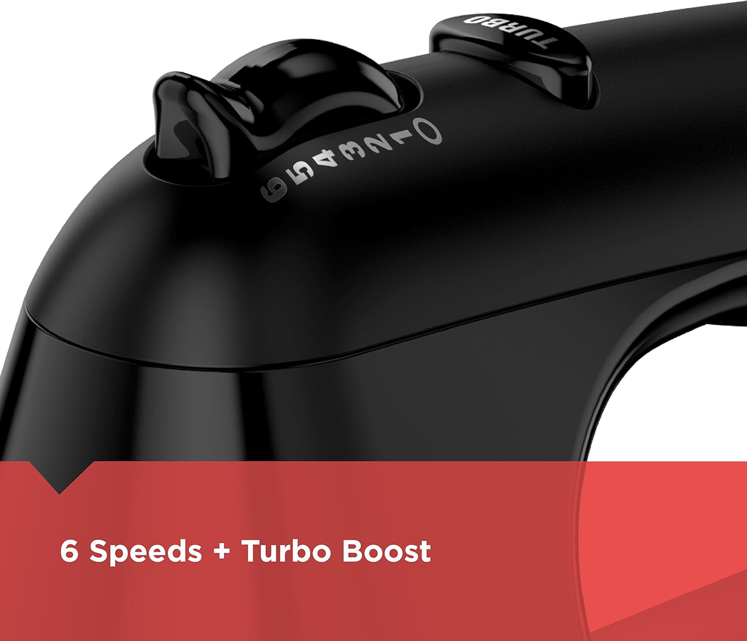 BLACK+DECKER MX3200B 6-Speed Hand Mixer with Turbo Boost, Black