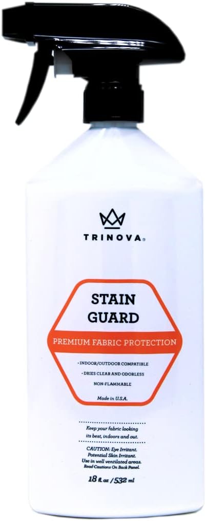 TriNova Non-Aerosol Stain Guard - Fabric Protection Spray for Upholstery, Carpet, Rugs and More to protect from liquid stains (18 fl oz), White