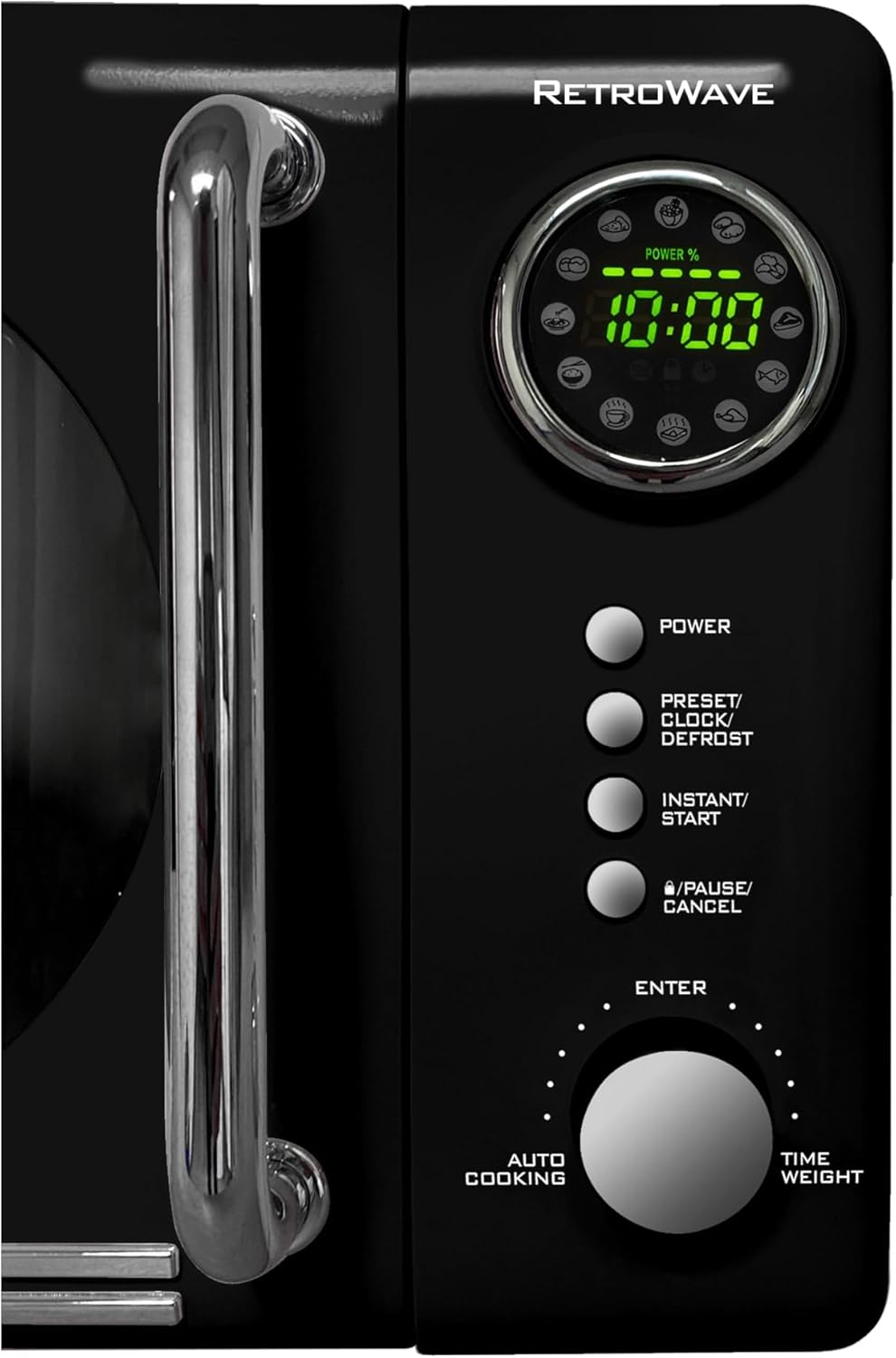 Nostalgia Retro Compact Countertop Microwave Oven - 0.7 Cu. Ft. - 700-Watts with LED Digital Display - Child Lock - Easy Clean Interior - Aqua