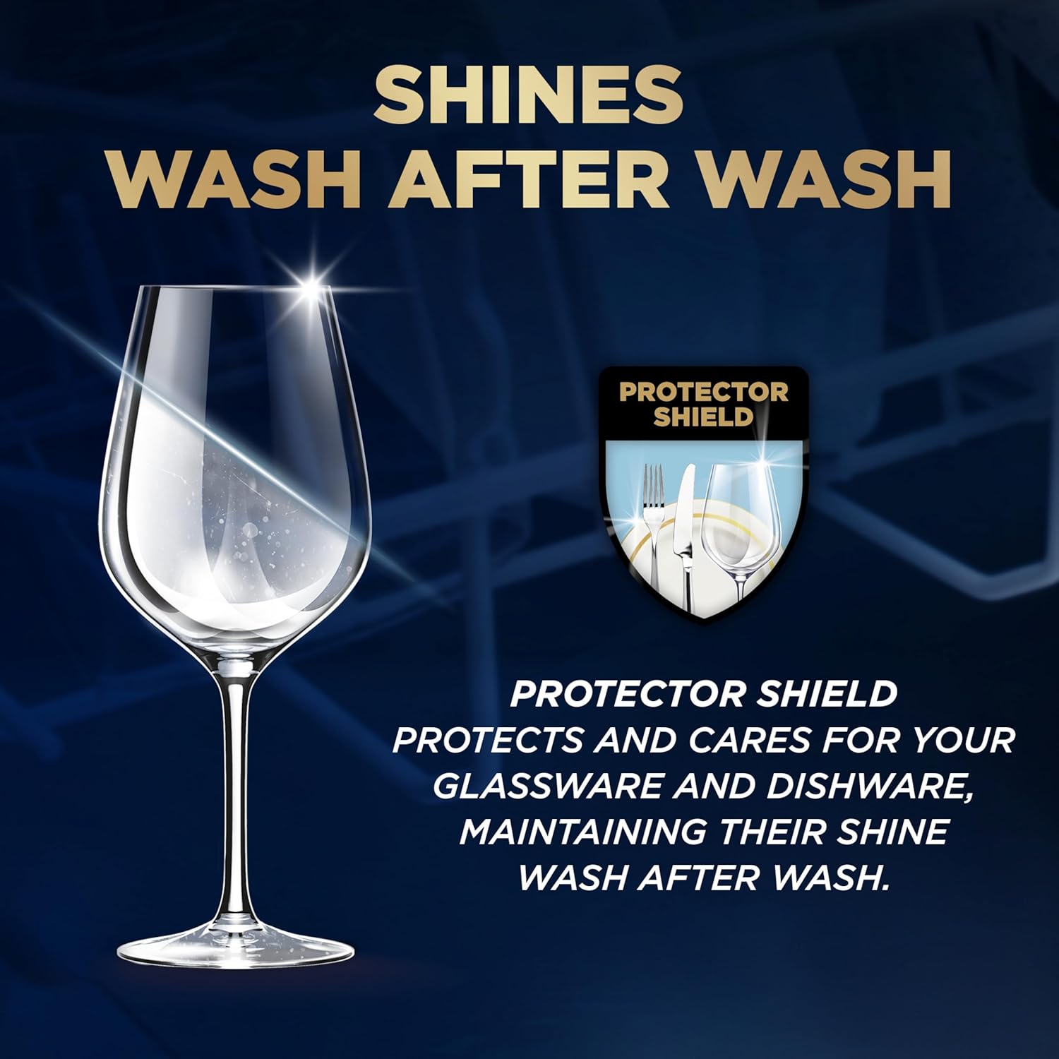 Finish Ultimate Plus Infinity Shine Dishwasher Pods, No Pre-Rinse Dishwasher Detergent Tabs with Protector Shield & CycleSyn Technology, Removes Burnt-On Stains, Degreases, Scrubbing Power, 62 Count