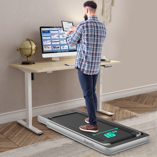 2 in 1 Folding Treadmill with Bluetooth Speaker Remote Control