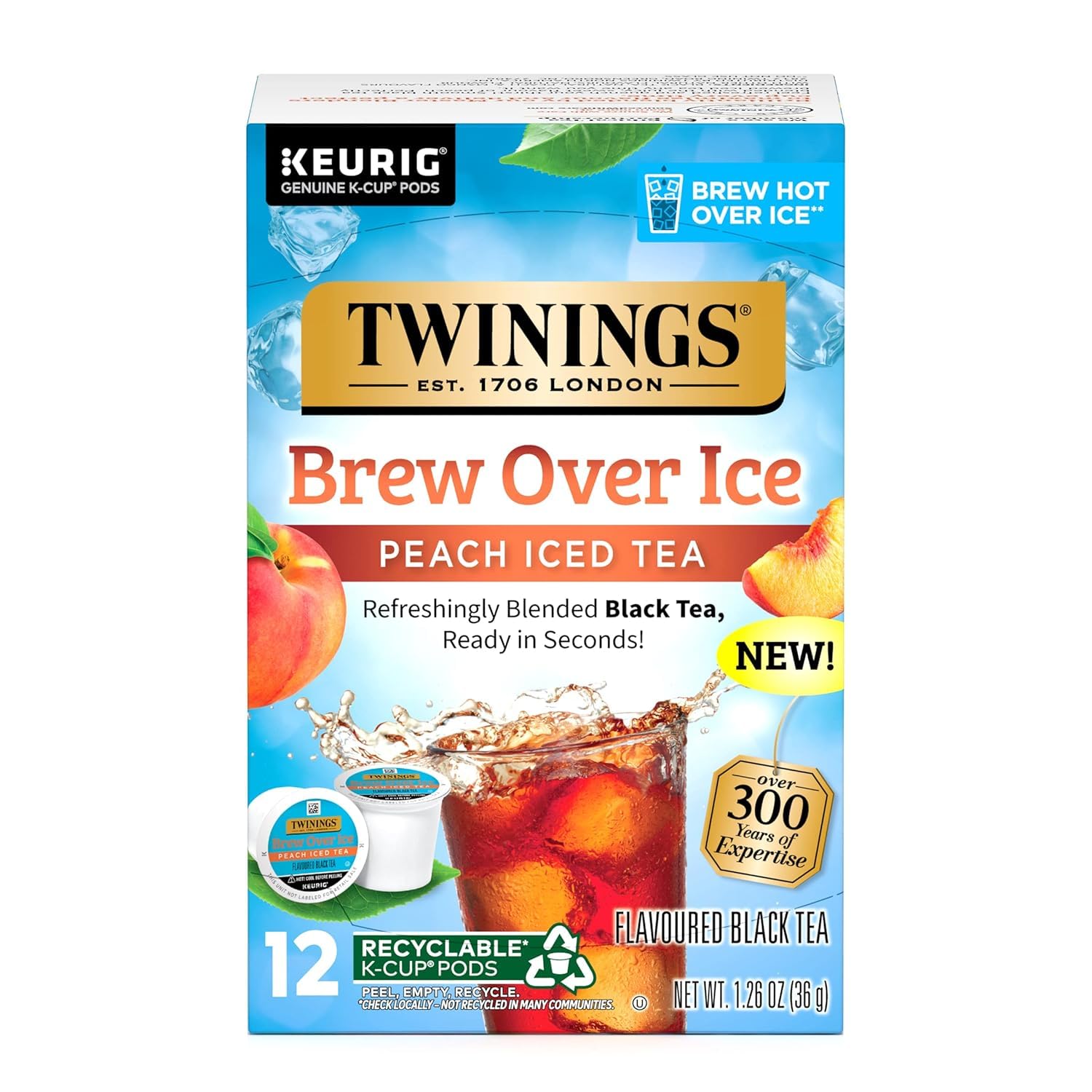 Twinings English Breakfast Black Tea K-Cup Pods for Keurig, 24 Count (Pack of 1), Smooth, Flavourful, Robust, Caffeinated, Enjoy Hot or Iced | Packaging May Vary