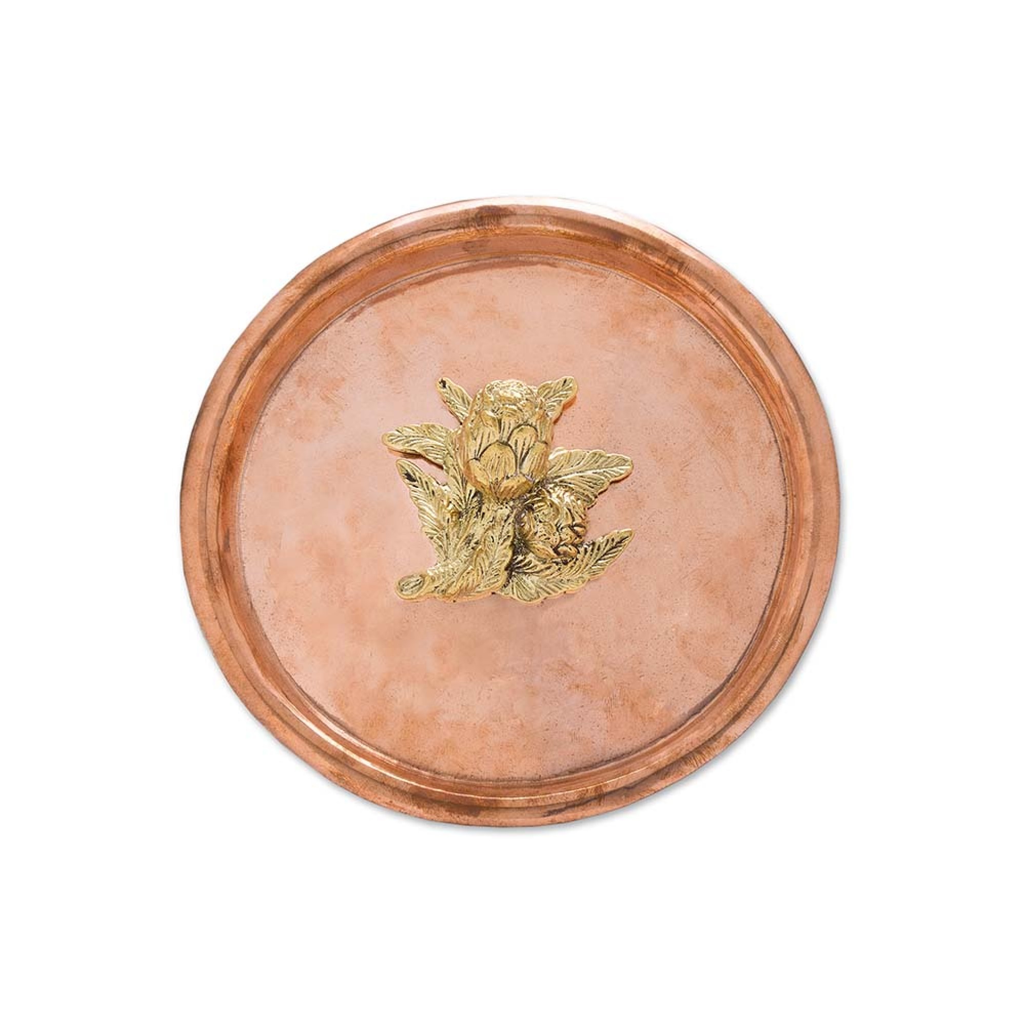 Ruffoni Historia Hammered Copper Stock Pot with Artichoke Knob