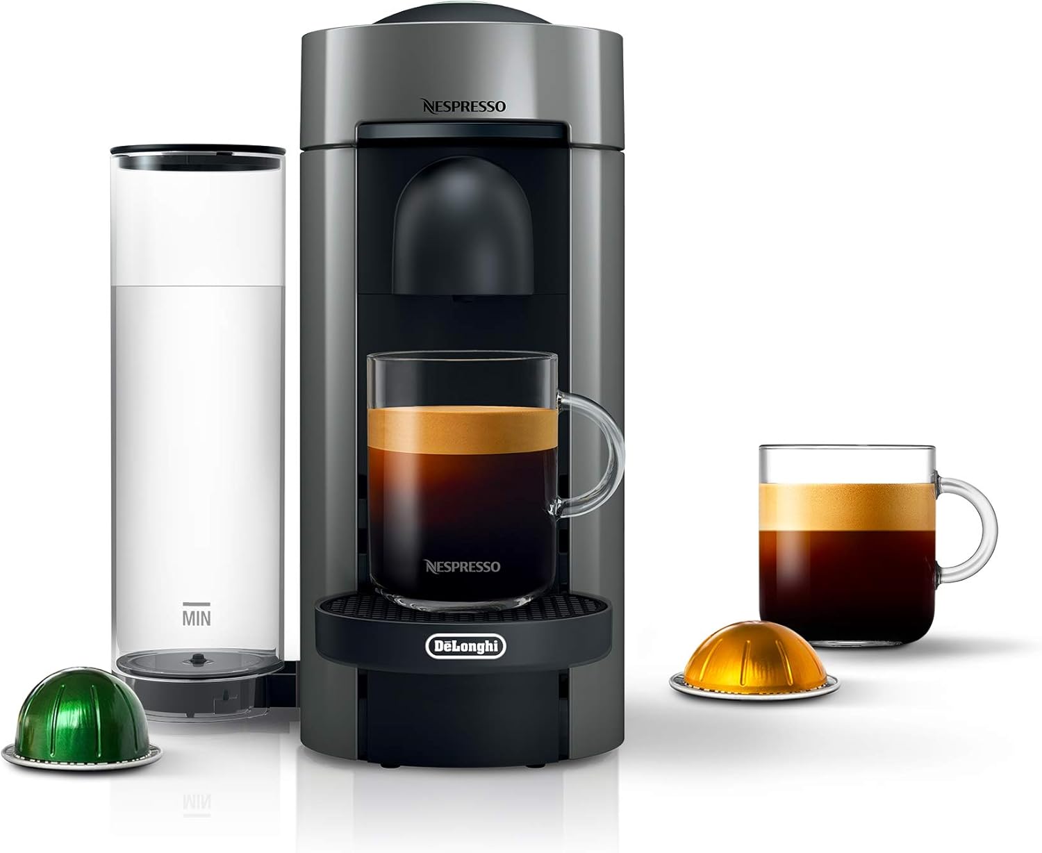Nespresso Vertuo Plus Deluxe Coffee and Espresso Maker by De'Longhi, Matte Black