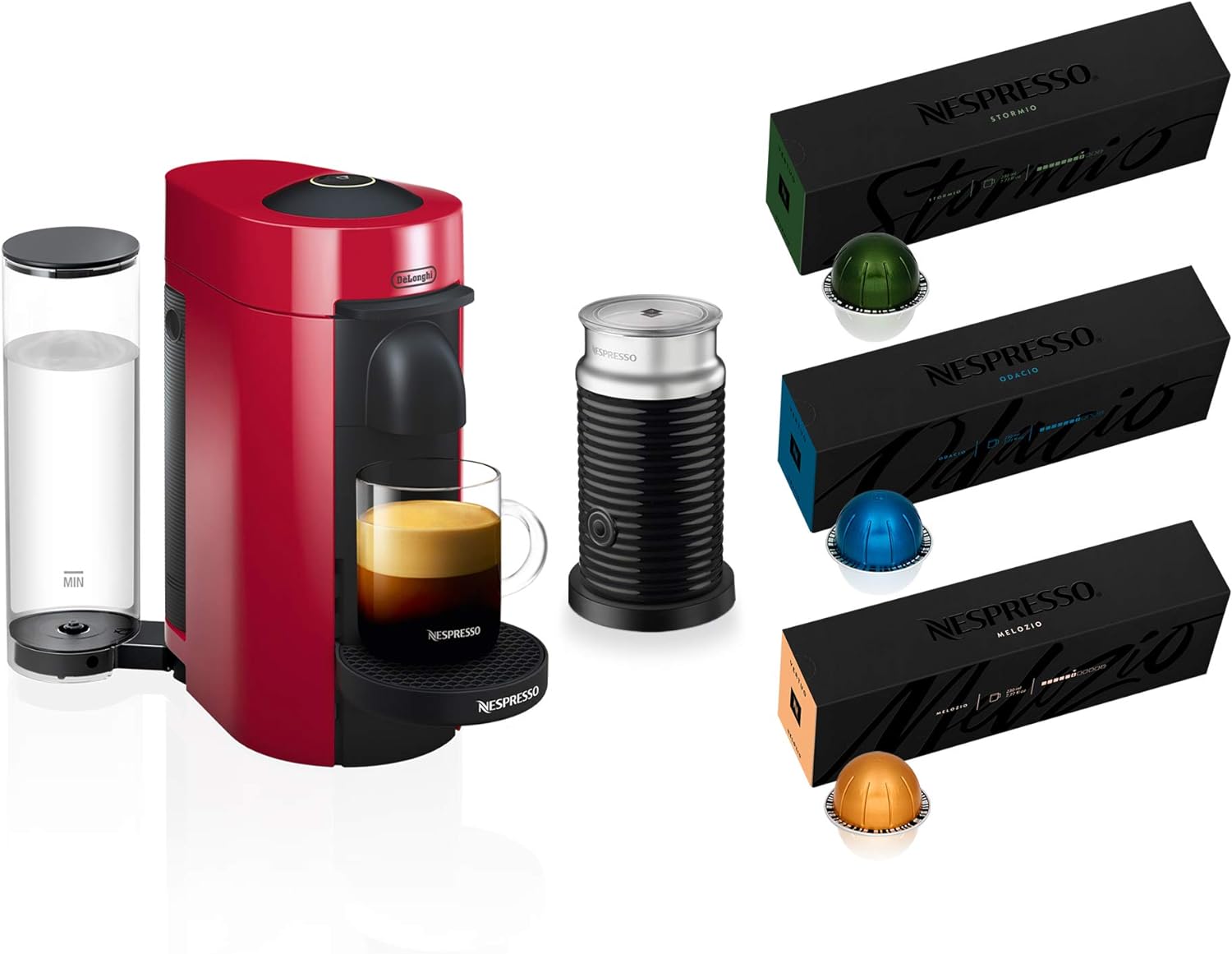 Nespresso Vertuo Plus Deluxe Coffee and Espresso Maker by De'Longhi, Matte Black