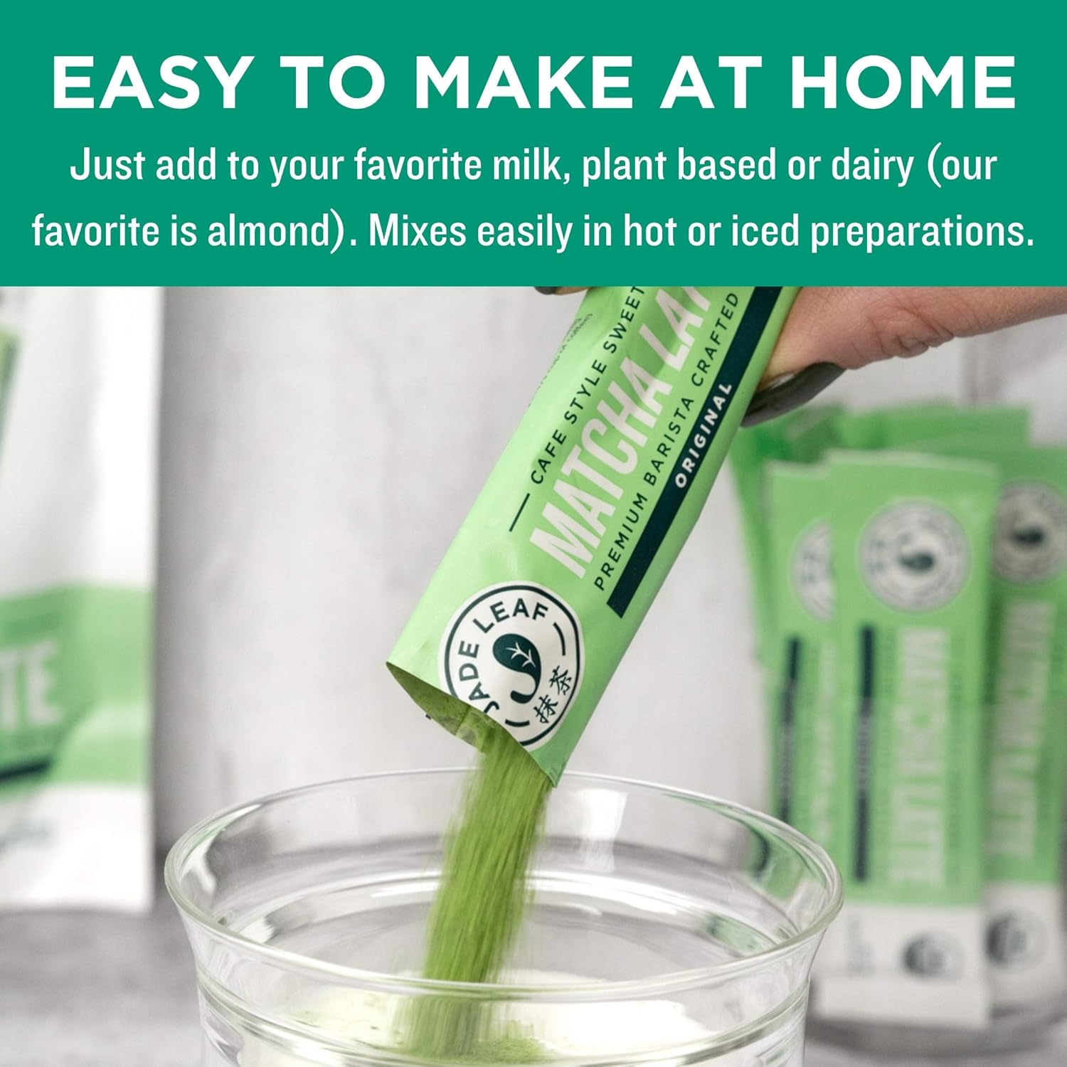 Jade Leaf Matcha Organic Café Style Sweetened Matcha Latte Premium Barista Crafted Mix - Original - Authentically Japanese (5.3 Ounce Pouch)