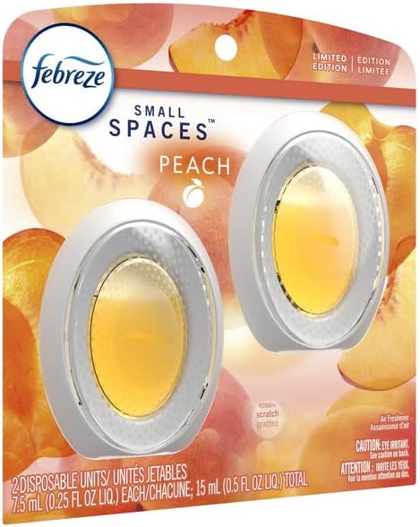 Febreze Small Spaces Air Freshener Linen & Sky, .25 fl. oz., Pack of 4