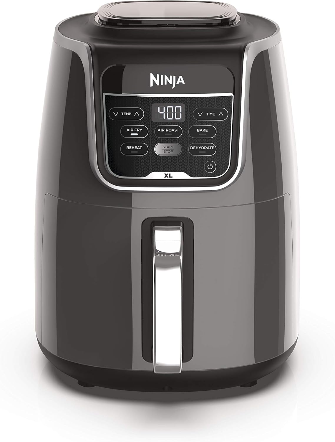 Ninja Air Fryer, Roast, Bake, Air Fry, Roast, Broil, Reheats, & Dehydrates, 4-in-1, Fries, Frozen Food, Veggies, and Juicy Meat, Less Oil, Easy Meals, Healthy Meals, Compact, 4 QT, Grey, AF101