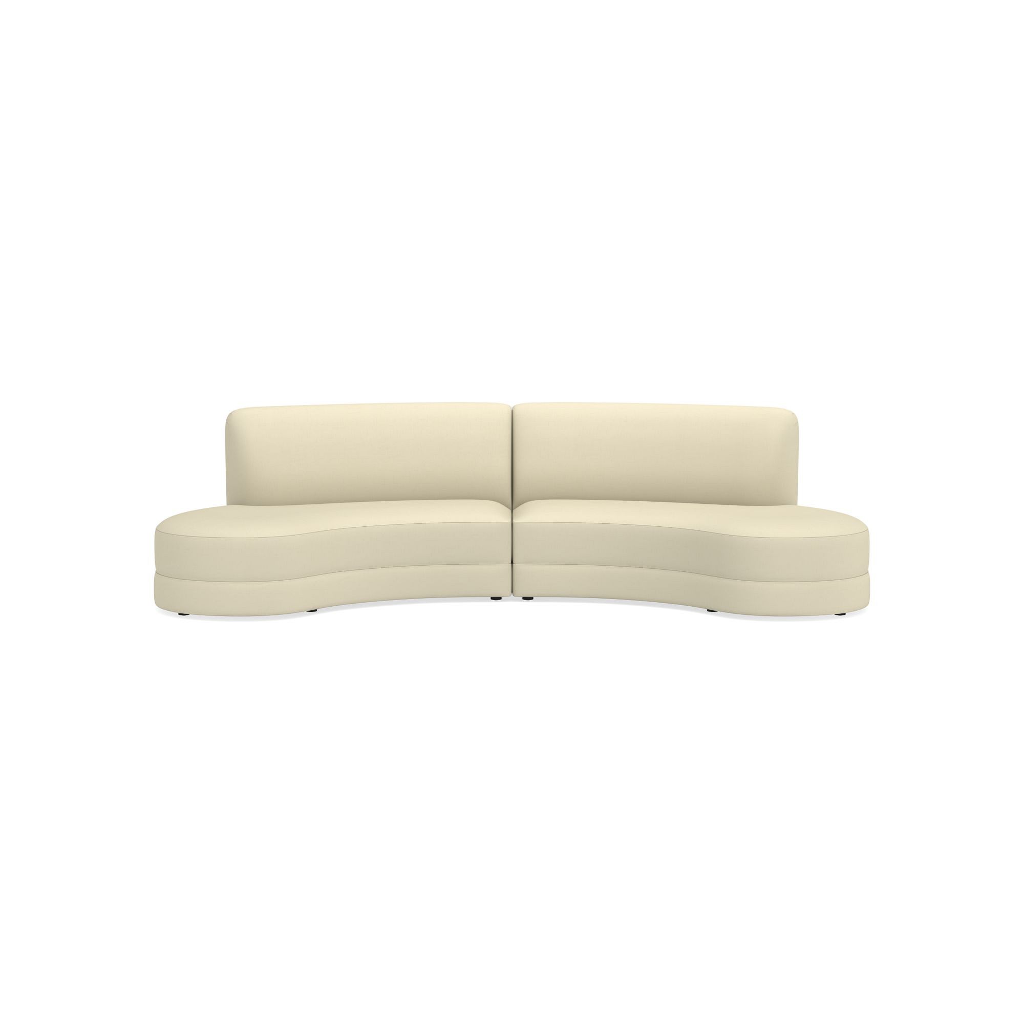Capri 2-Piece Bumper Armless Sectional (132