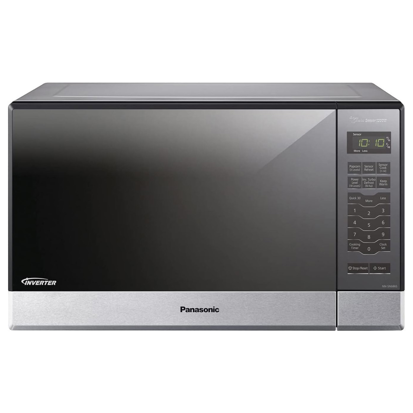 Panasonic Microwave Oven NN-SN686S Stainless Steel Countertop/Built-In with Inverter Technology and Genius Sensor, 1.2 Cubic Foot, 1200W