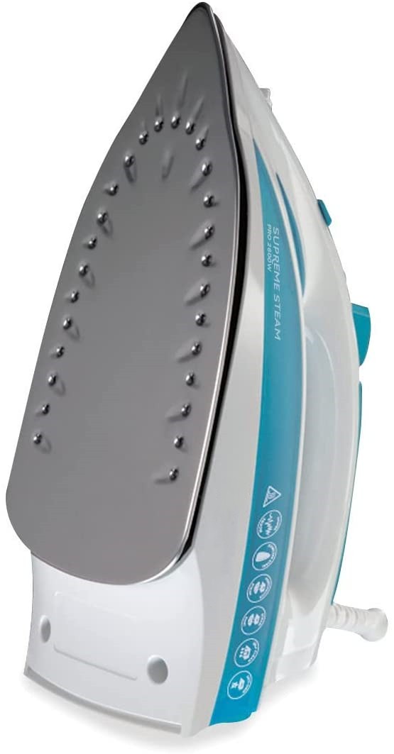 Professional Clothes Iron - 2600 W, Ceramic Soleplate, 210g Steam Boost, Self-Cleaning Function, White and Blue - 20562-56