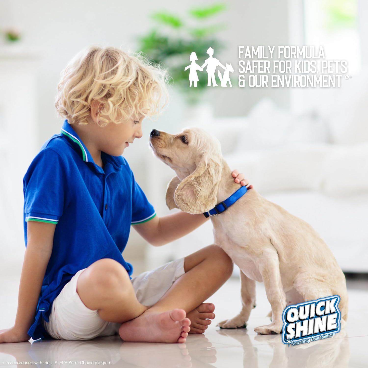Quick Shine Multi Surface Floor Finish 64oz | Cleaner & Polish to use on Hardwood, Laminate, Luxury Vinyl Plank LVT, Tile & Stone