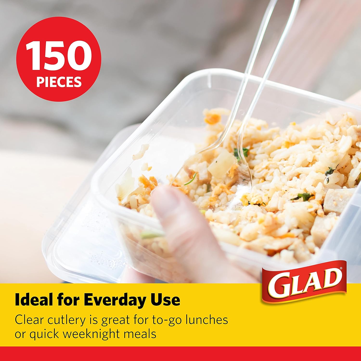 Glad, 240 Count (Pack of 1), Clear Assorted Cutlery