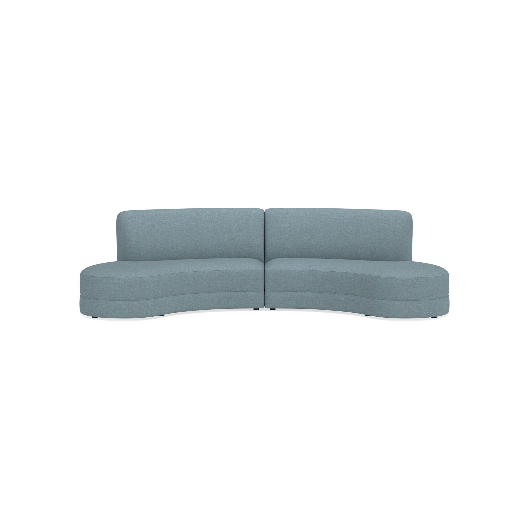 Capri 2-Piece Bumper Armless Sectional (132
