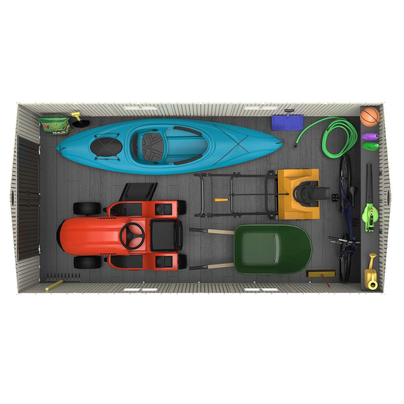 Dual Entry 15 ft. W x 8 ft. D Plastic Storage Shed