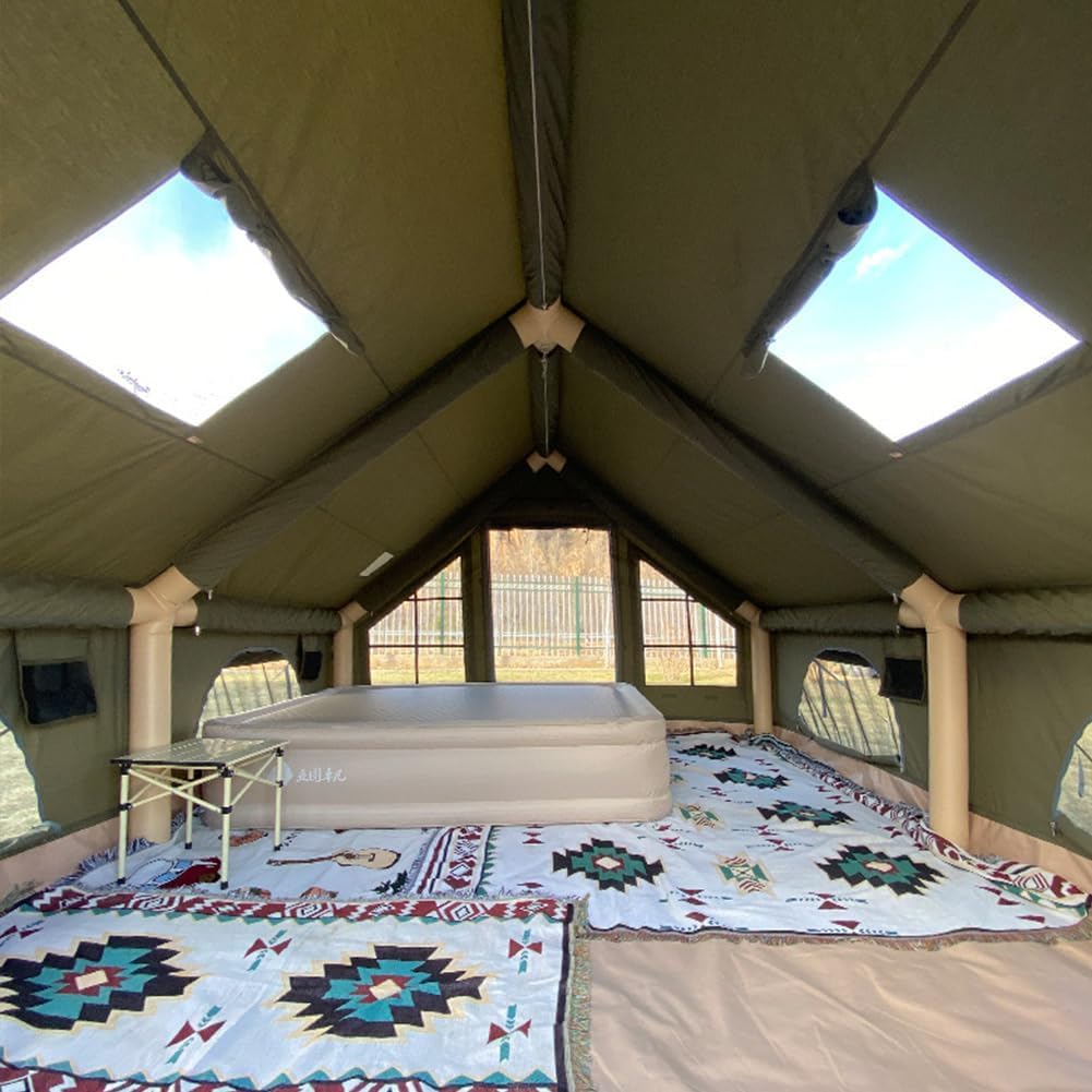 Inflatable Tents with Pump,4 Season Large Pop-Up Tents,Easy Setup