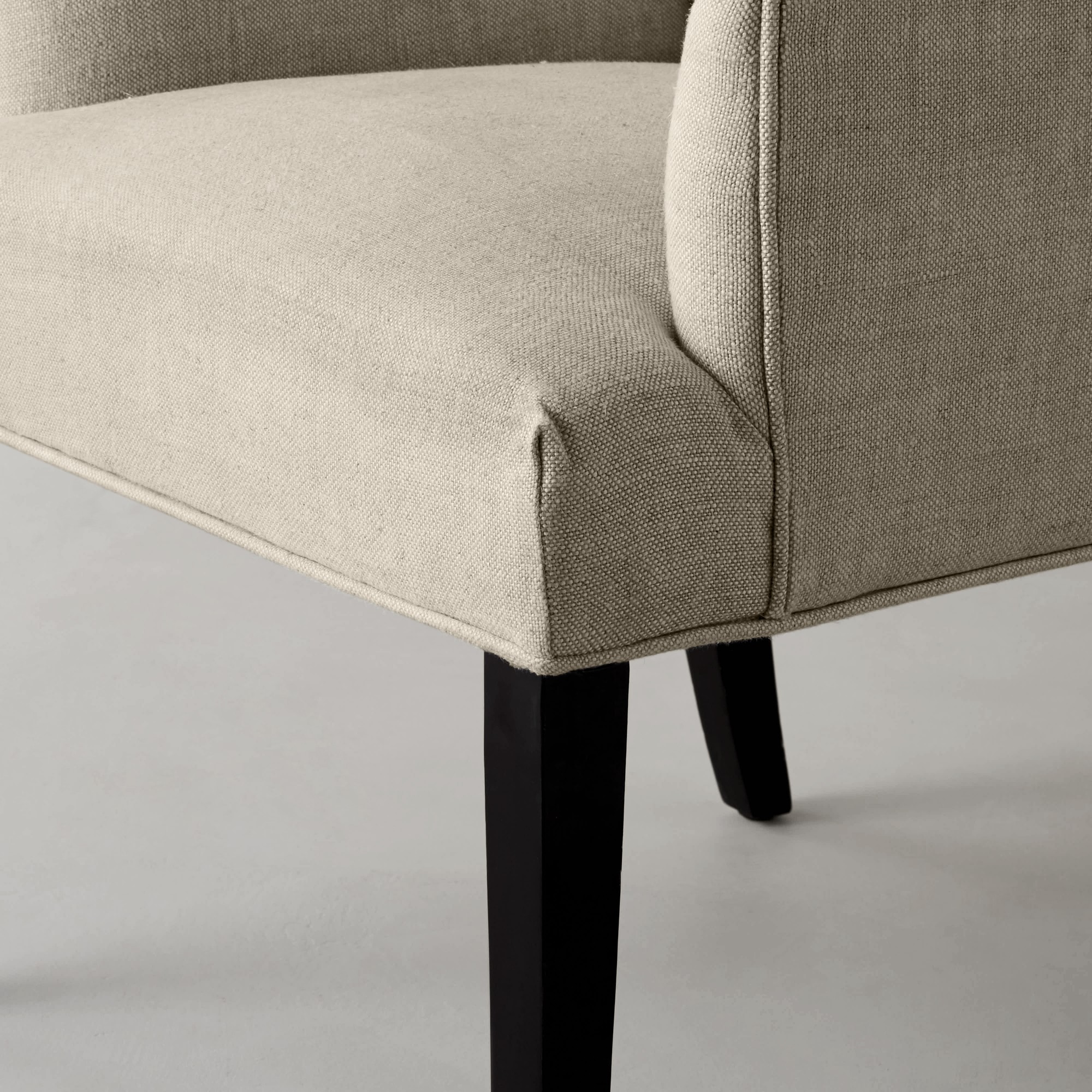 Belvedere Dining Armchair, Natural Chunky Linen