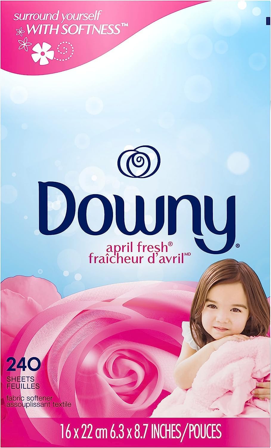Downy Dryer Sheets Laundry Fabric Softener, April Fresh, 240 count