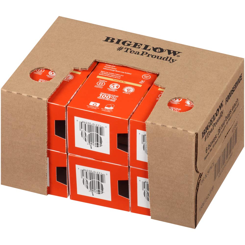 Bigelow Tea Lemon Ginger plus Probiotics Herbal Tea, Caffeine Free Tea with Lemon and Ginger, 18 Count Box (Pack of 6), 108 Total Tea Bags