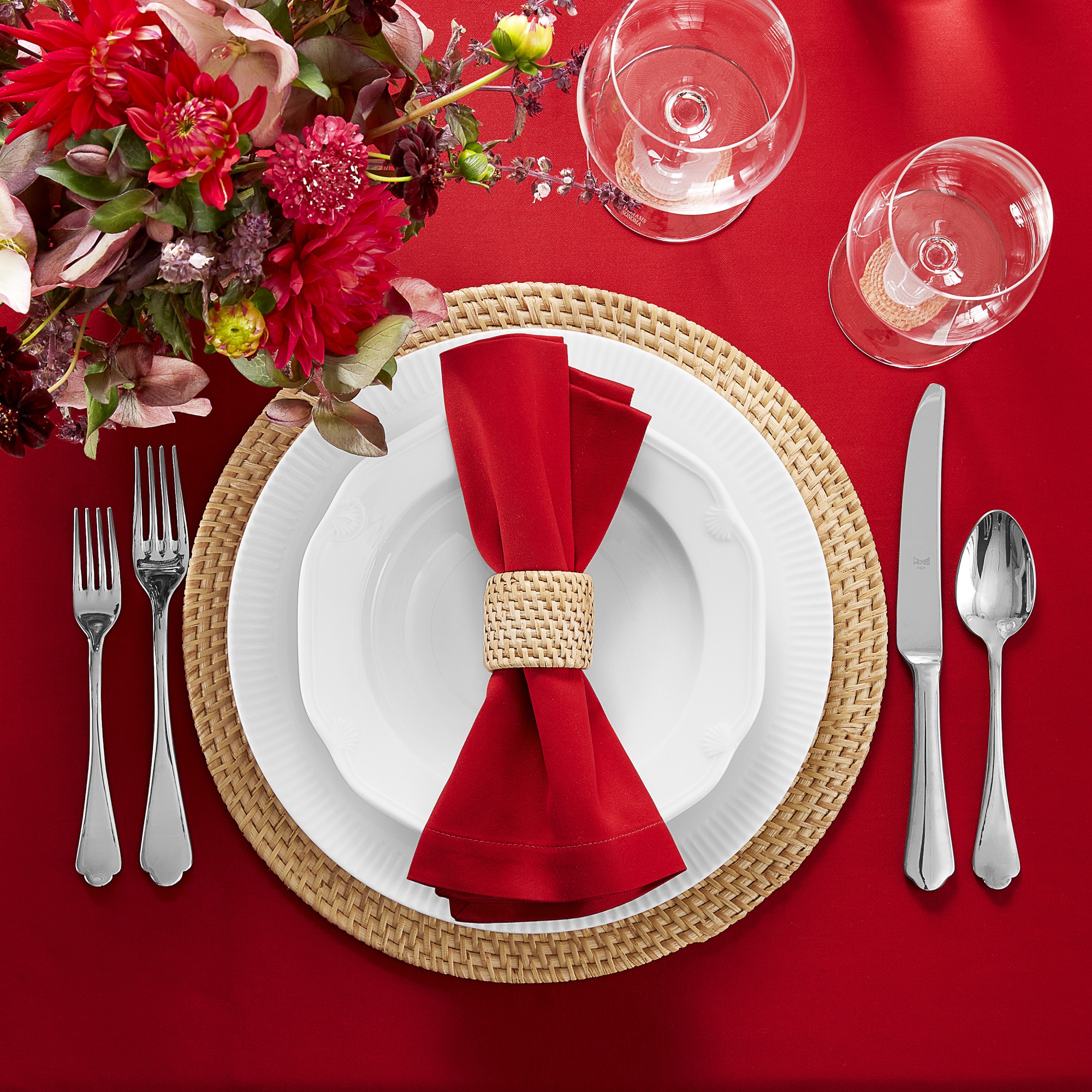 Light Woven Napkin Rings, Set of 4