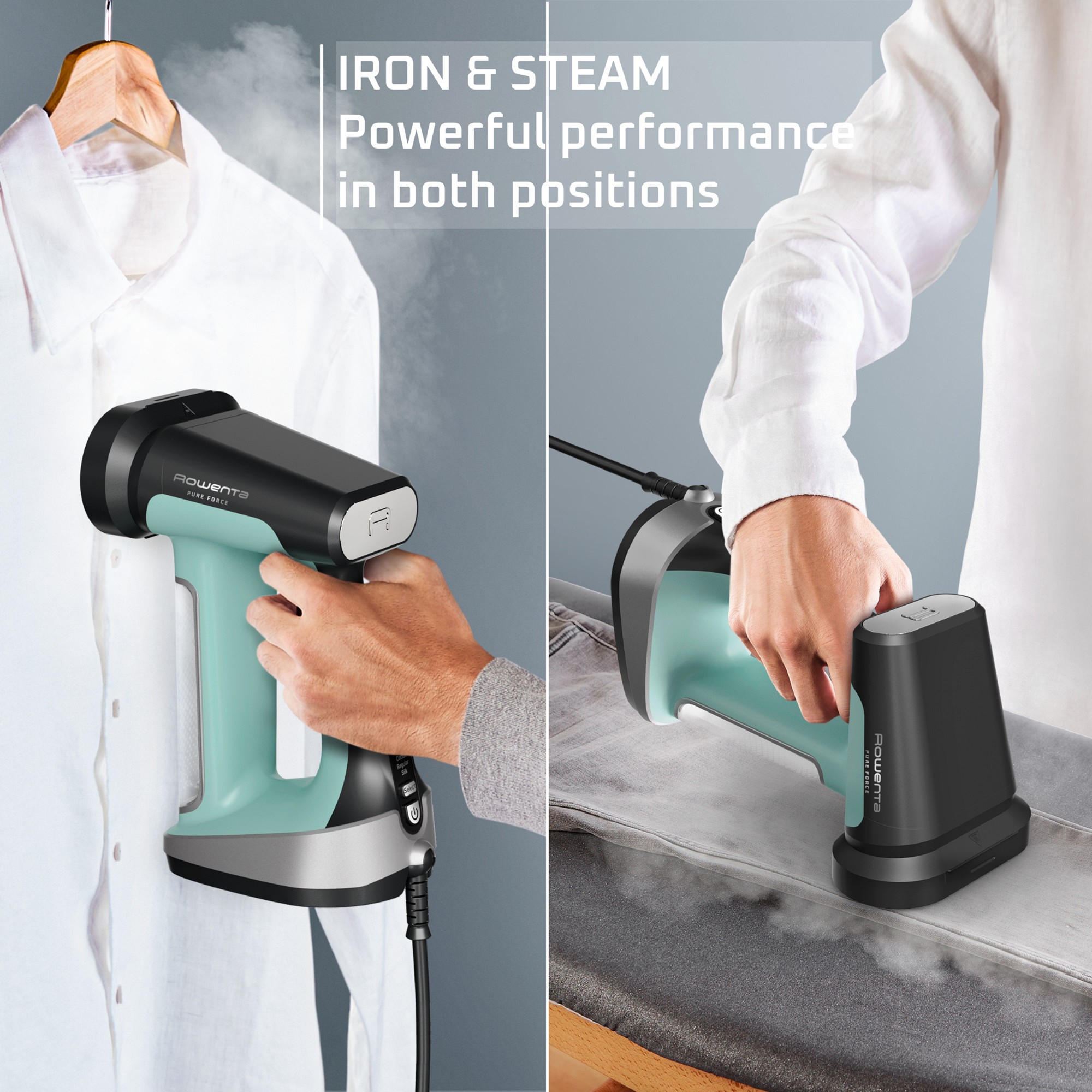 Rowenta Pure Force 2-in-1 Steamer & Iron DR8822UI