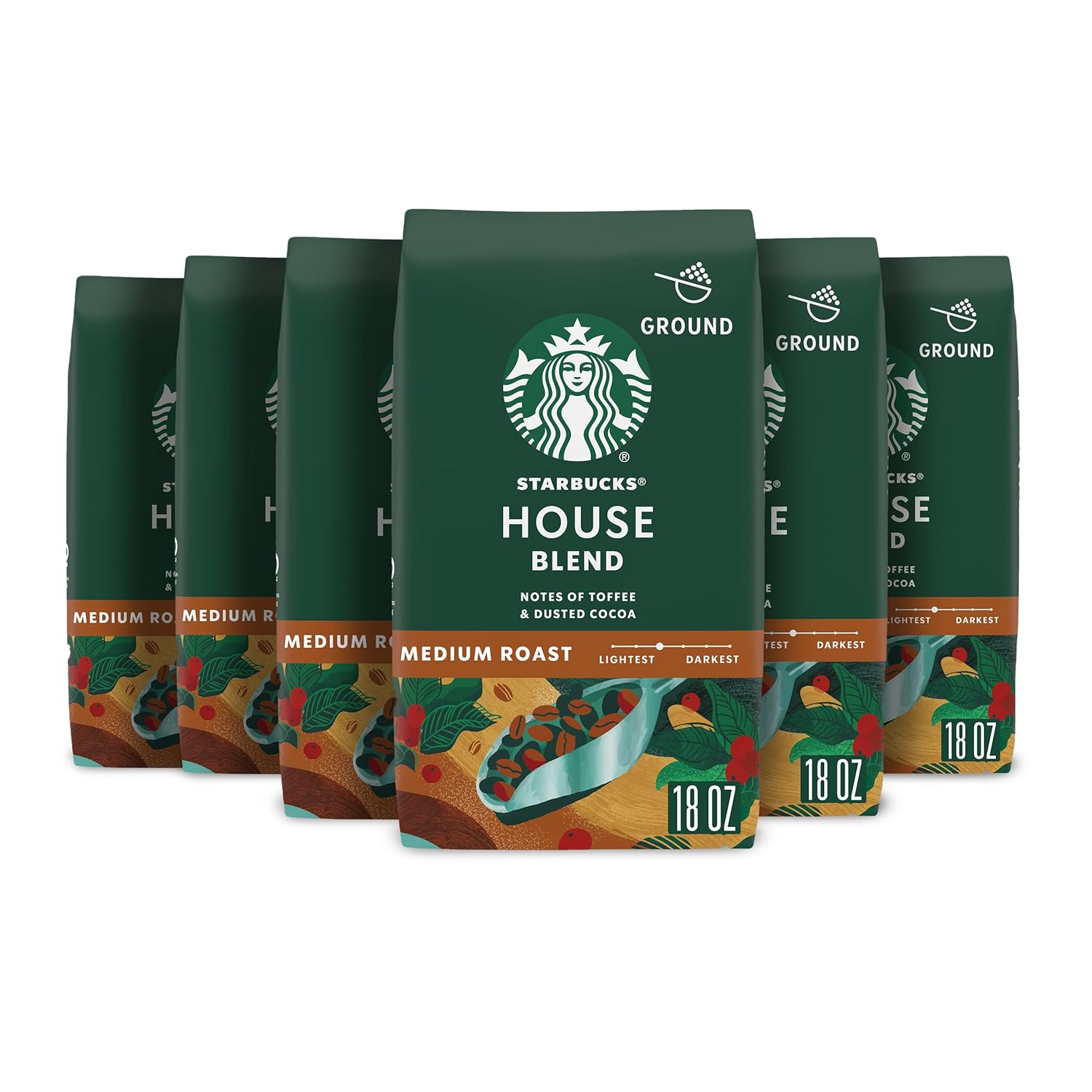 Starbucks Ground Coffee, Medium Roast Coffee, Pike Place Roast, 100% Arabica, 1 Bag (28 Oz)
